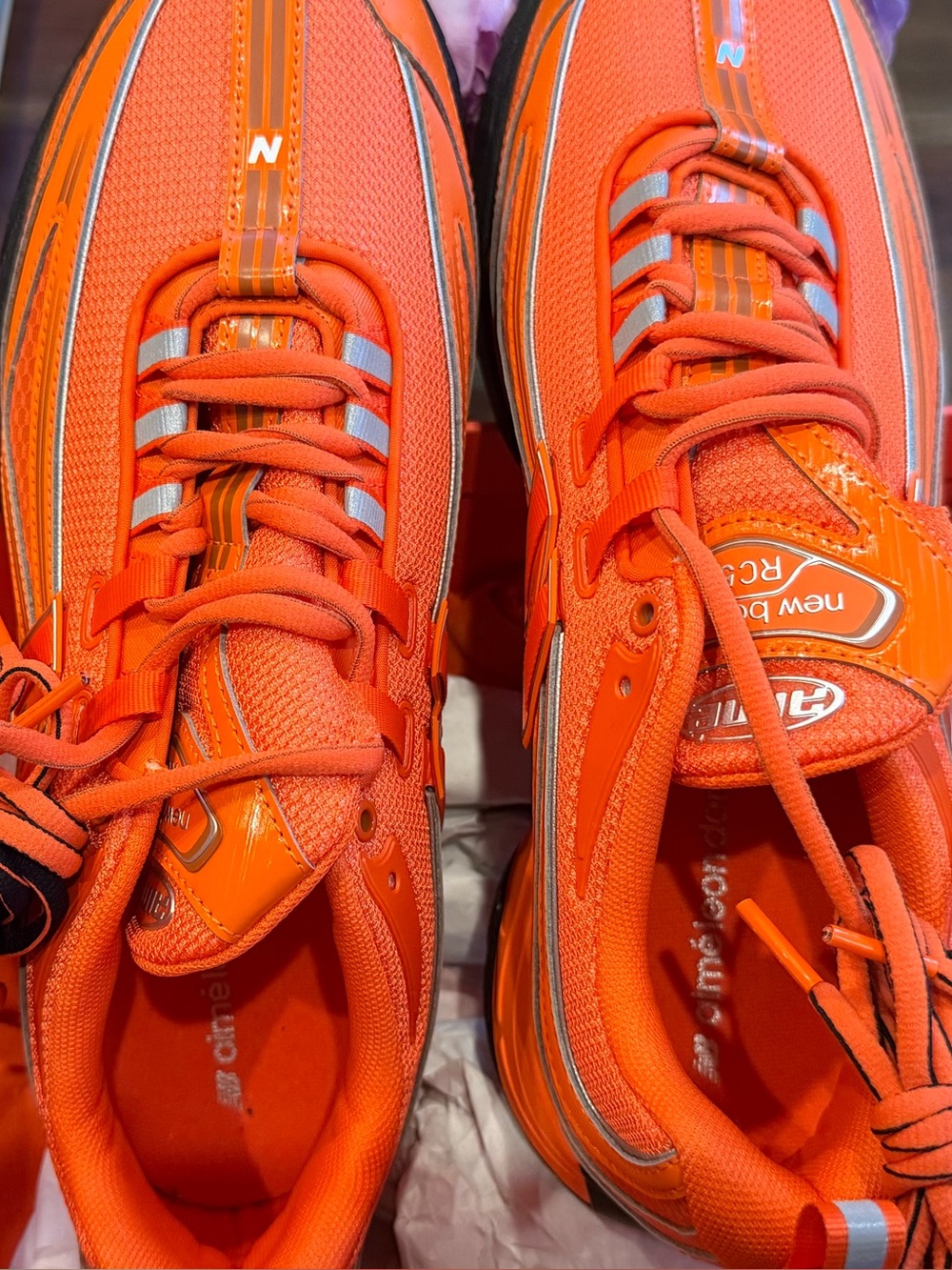 New Balance Vibrant Orange Athletic Sneakers